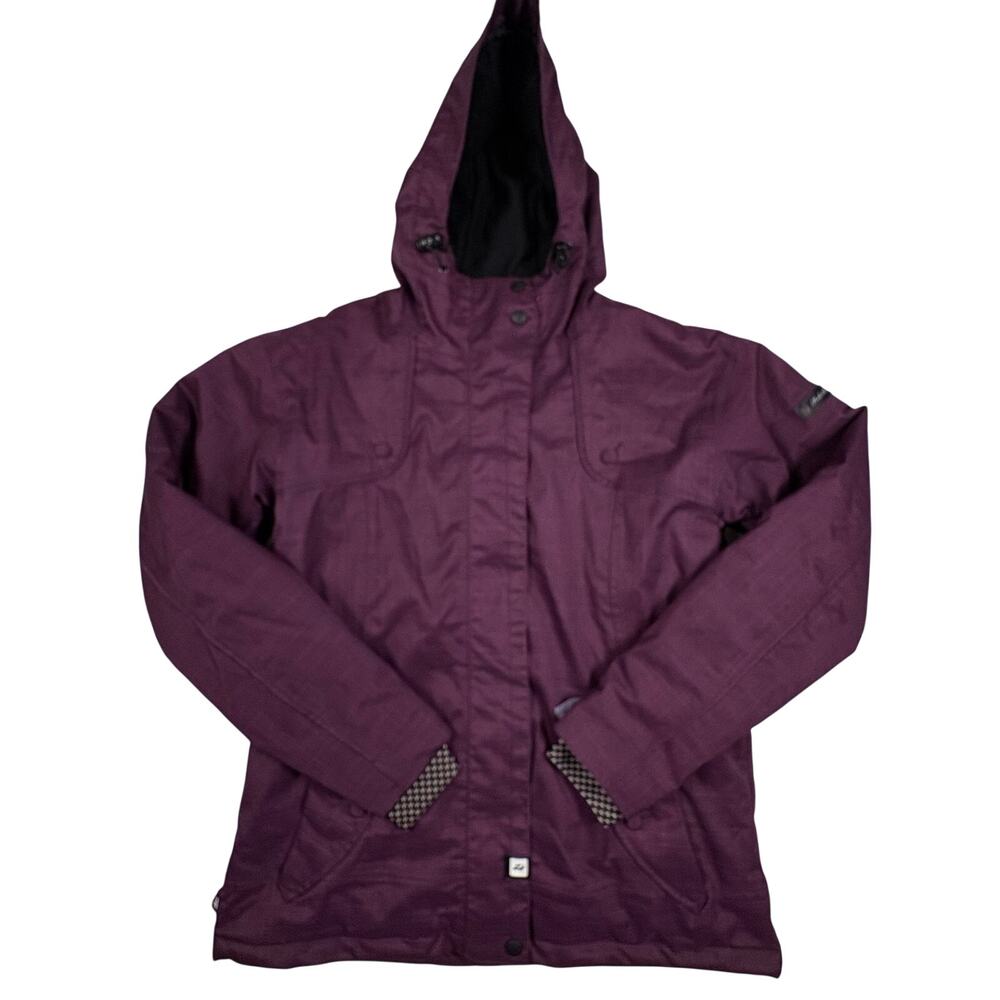 Ride Snowboards Ski Snowboard Jacket Women's L Plum Hooded Powder Skirt